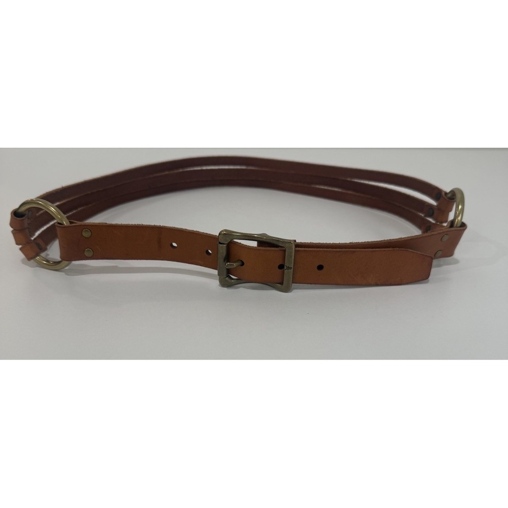 Frye Tan Brown Leather Belt Women's Size M